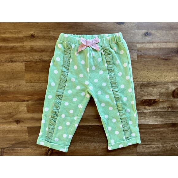 NWT Matilda Jane Brilliant Daydream Green Polka Dot A Wonderful World Pant 3/6M - Picture 2 of 5